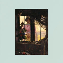 Girl Knocking on Fisherman's Window by Carl Heinrich Bloch, 1884 poster 8