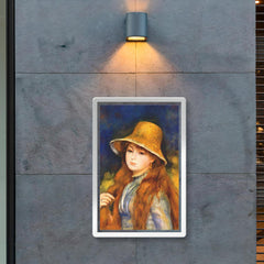 Girl with a Straw Hat by Renoir poster 2