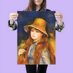 Girl with a Straw Hat by Renoir poster 3