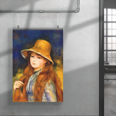 Girl with a Straw Hat by Renoir poster 4