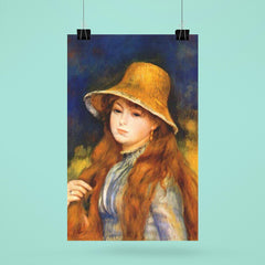 Girl with a Straw Hat by Renoir poster 6