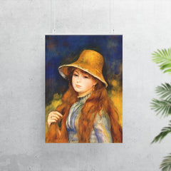 Girl with a Straw Hat by Renoir poster 7