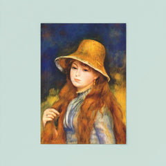 Girl with a Straw Hat by Renoir poster 8