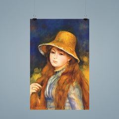 Girl with a Straw Hat by Renoir poster 9