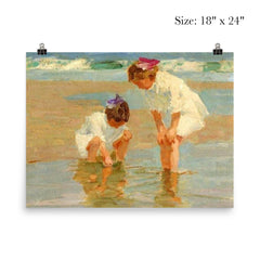 Girls Playing in Surf by Edward Henry Potthast poster 5