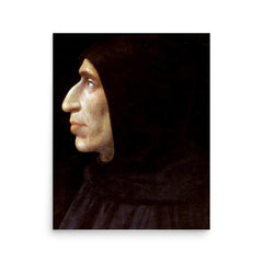 Girolamo Savonarola poster on a plain backdrop in size 16"x20".
