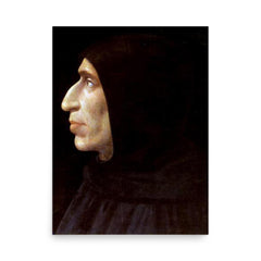 Girolamo Savonarola poster on a plain backdrop in size 18"x24".