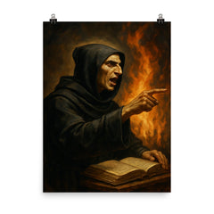 Girolamo Savonarola poster on a plain backdrop in size 8"x10".