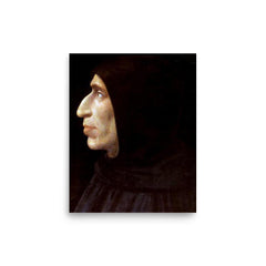 Girolamo Savonarola poster on a plain backdrop in size 8"x10".