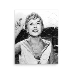 Giulietta Masina poster on a plain backdrop in size 16"x20".