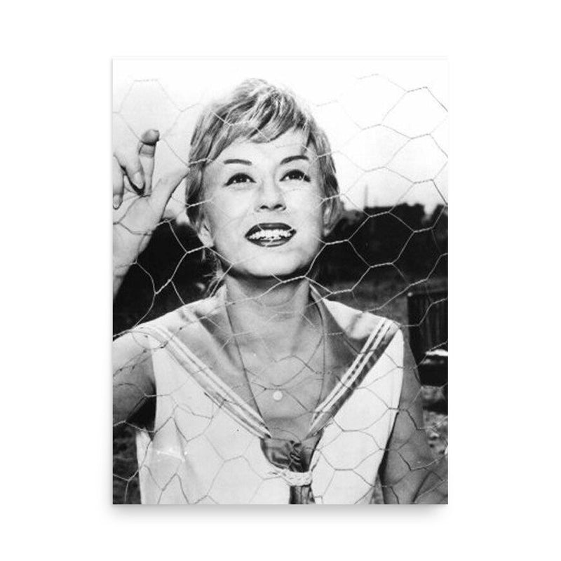 Giulietta Masina poster on a plain backdrop in size 18