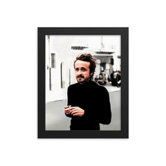 Giuseppe Impastato framed print on a plain backdrop in size 8"x10".