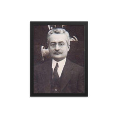 Giuseppe Moscati framed print on a plain backdrop in size 12"x16".