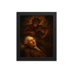 Giuseppe Tartini dreaming the Devil's Trill framed print on a plain backdrop in size 8"x10".