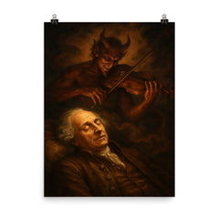 Giuseppe Tartini dreaming the Devil's Trill poster on a plain backdrop in size 8"x10".