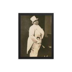 Gladys Bentley framed print on a plain backdrop in size 12"x16".