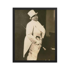 Gladys Bentley framed print on a plain backdrop in size 16"x20".