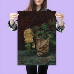 Glass with Yellow Roses by Vincent van Gogh, 1886 poster 3