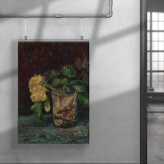 Glass with Yellow Roses by Vincent van Gogh, 1886 poster 4