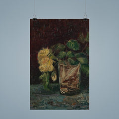 Glass with Yellow Roses by Vincent van Gogh, 1886 poster 9