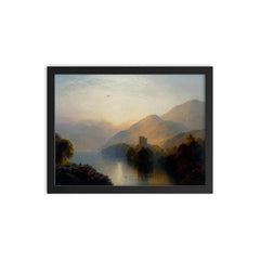 Glengarry Castle by George Blackie Sticks, 1889 framed print on a plain backdrop in size 12"x16".