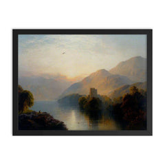 Glengarry Castle by George Blackie Sticks, 1889 framed print on a plain backdrop in size 18"x24".