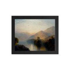 Glengarry Castle by George Blackie Sticks, 1889 framed print on a plain backdrop in size 8"x10".