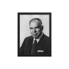 Glenn T Seaborg framed print on a plain backdrop in size 12"x16".