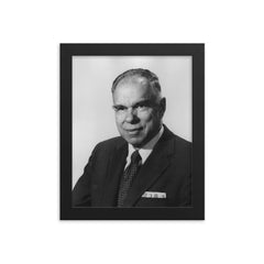 Glenn T Seaborg framed print on a plain backdrop in size 8"x10".