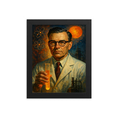 Glenn T Seaborg framed print on a plain backdrop in size 8"x10".