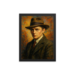 Gluck framed print on a plain backdrop in size 12"x16".