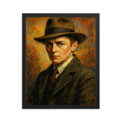 Gluck framed print on a plain backdrop in size 16"x20".