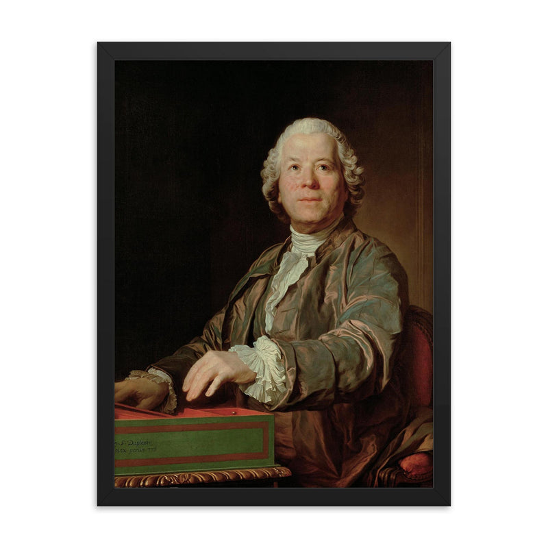 Gluck framed print on a plain backdrop in size 18