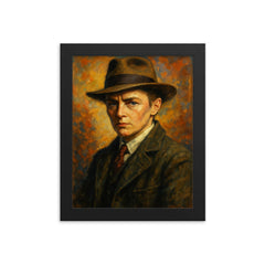 Gluck framed print on a plain backdrop in size 8"x10".