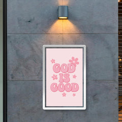 God is good chic pink preppy aesthetic poster 2