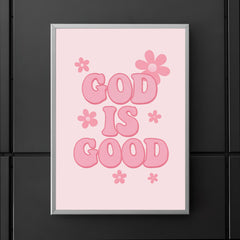 God is good chic pink preppy aesthetic poster 5