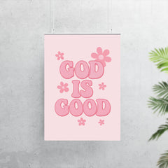 God is good chic pink preppy aesthetic poster 7