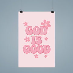 God is good chic pink preppy aesthetic poster 9
