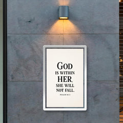 God is within her she will not fall Psalm 465 poster 2