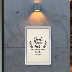 God is within her she will not fall Psalm 465 poster 2