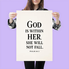 God is within her she will not fall Psalm 465 poster 3