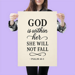 God is within her she will not fall Psalm 465 poster 3
