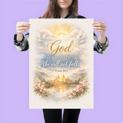 God is within her she will not fall Psalm 465 poster 3