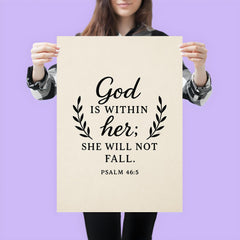 God is within her she will not fall Psalm 465 poster 3