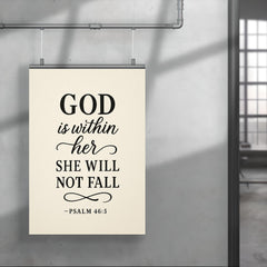 God is within her she will not fall Psalm 465 poster 4