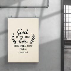 God is within her she will not fall Psalm 465 poster 4