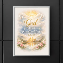 God is within her she will not fall Psalm 465 poster 5