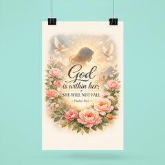 God is within her she will not fall Psalm 465 poster 6
