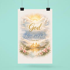 God is within her she will not fall Psalm 465 poster 6