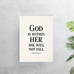 God is within her she will not fall Psalm 465 poster 7